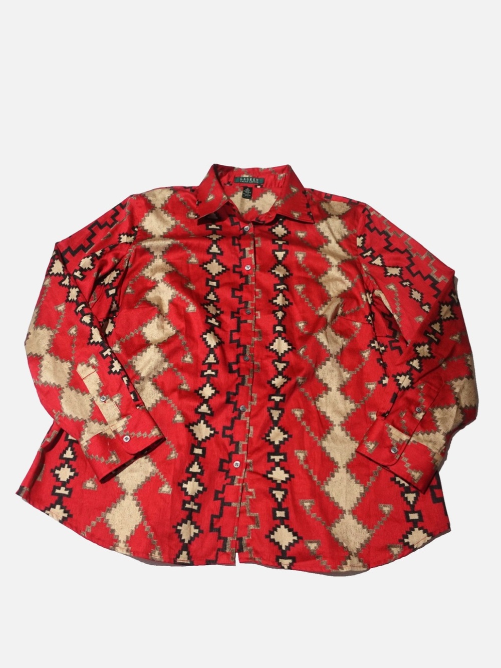 Lauren Ralph Lauren Vintage Women’s Southwestern Aztec Button-Down Shirt